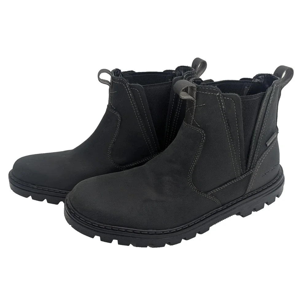 Rockport Men's Weather or Not Waterproof Chelsea Boots - Size 7.5 Black Leather